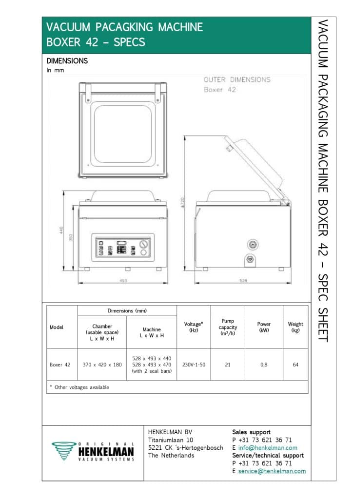 BOXER 42 ACS H2O + Label Printer - Henkelman UK
